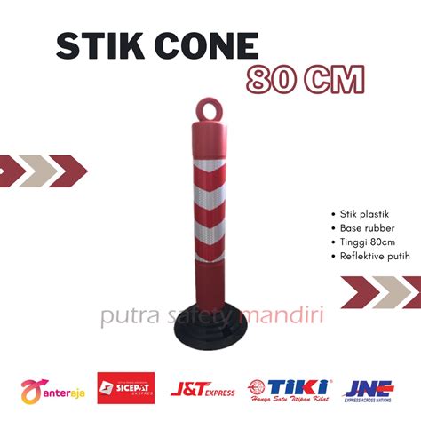 Jual Stick Cone Bollard Delineator Scotlight Plastik Tiang Penghalang