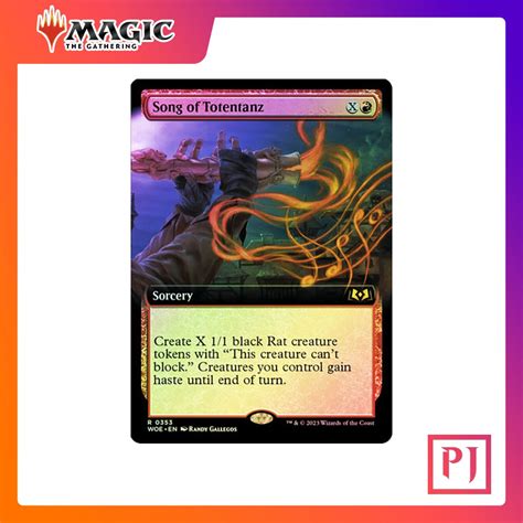 Mtg Song Of Totentanz Extended Art Woe Red Rare Foil Eng