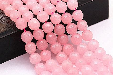 Natural Rose Quartz Faceted Round Beads 6mm 8mm 10mm 12mm Etsy