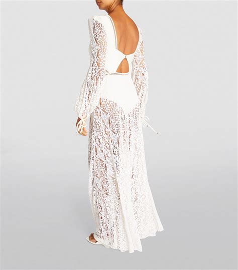 Womens Patbo White X Harrods Lace Cut Out Maxi Dress Harrods Uk