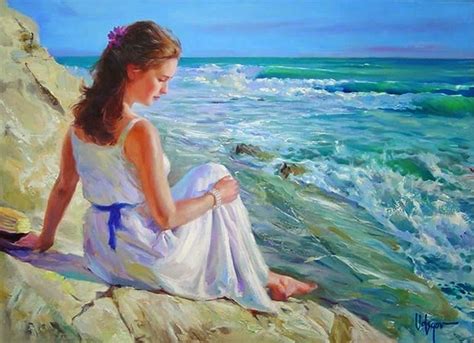 D W C On The Beach Vladimir Volegov Art Painting Seaside