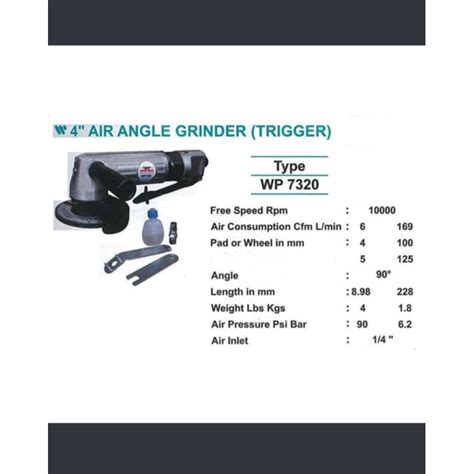 Jual Wipro Wp Gerinda Angin Air Angle Grinder Inch Gurinda