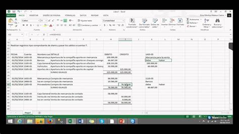 Ejercicio De Contabilidad Basica Youtube