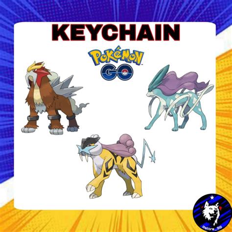 Jual Gantungan Kunci Keychain Pokemon Go Legendary Pokemon Raikou Entei