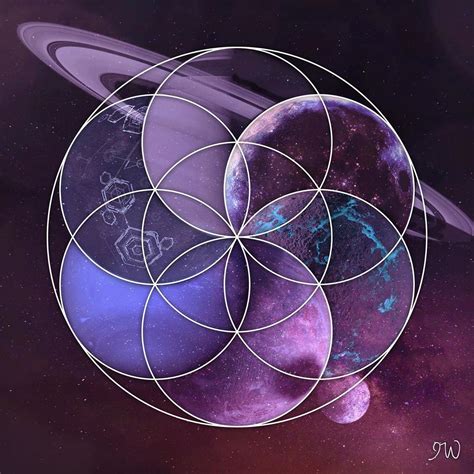 Sacred Geometry Genesis Pattern Arrangement Of Planets Cosmic Art By