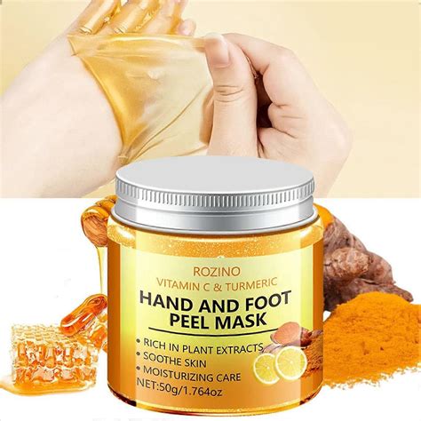 Upgraded Hydrating Peel off Hand Wax Mask, Vitamin C & Turmeric Hand