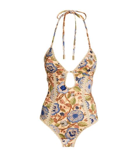 Zimmermann Crochet Trim Junie Swimsuit Multi Editorialist