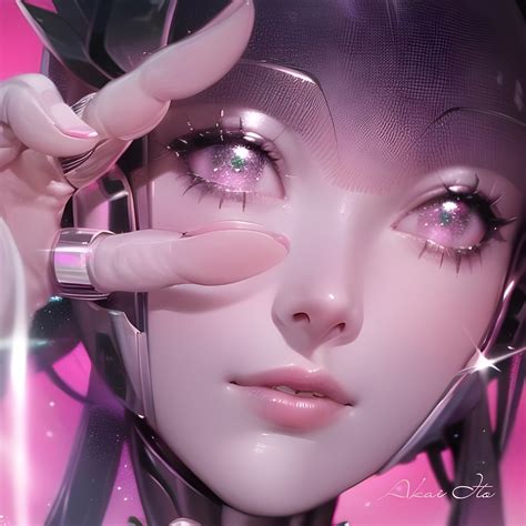 Artstation Cyberpunk Girl Pink Aesthetic Artworks