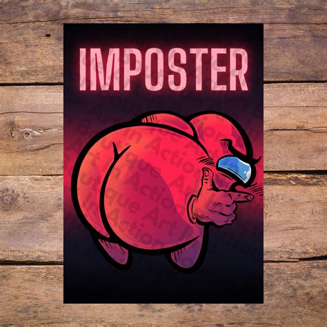 Cool Video Game Sussy Imposter Colored Artwork 8 Etsy