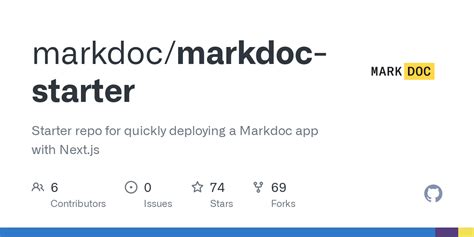 Github Markdoc Markdoc Starter Starter Repo For Quickly Deploying A