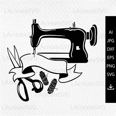 Sewing Machine Svg File Seamstress Svg Tailor Logo Svg Etsy Uk