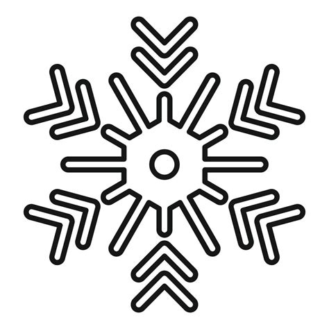 Texture snowflake icon, outline style 14591405 Vector Art at Vecteezy