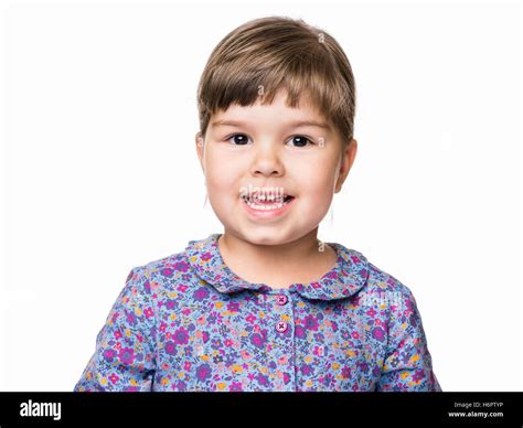 Emotional Portrait Of Little Girl Stock Photo Alamy