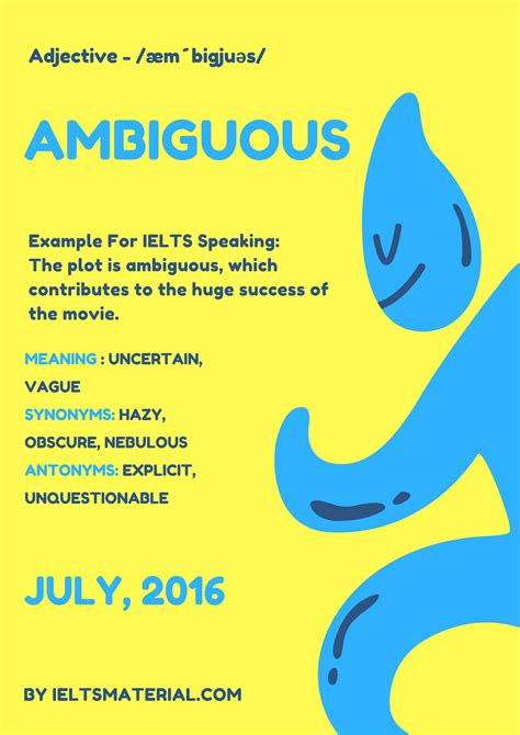 Ambiguous - Word of the Day for IELTS Speaking & Writing