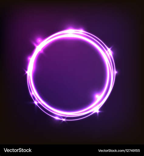 Abstract glowing purple background with circles Vector Image