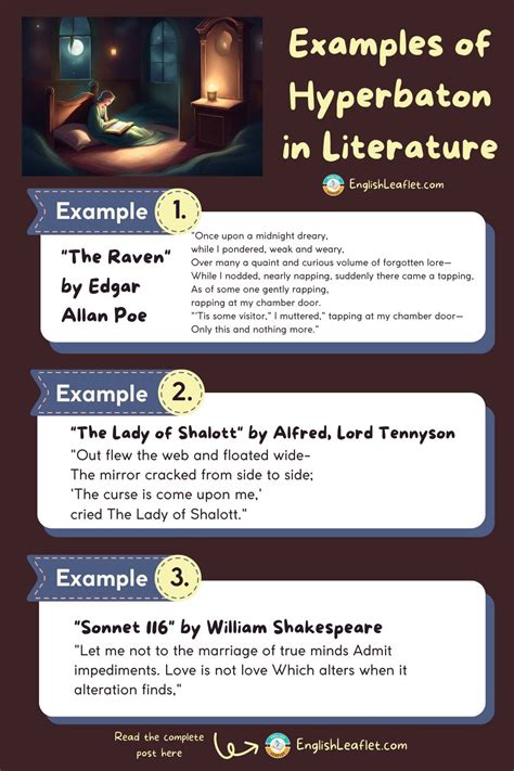 Examples of Hyperbaton in Literature - EnglishLeaflet