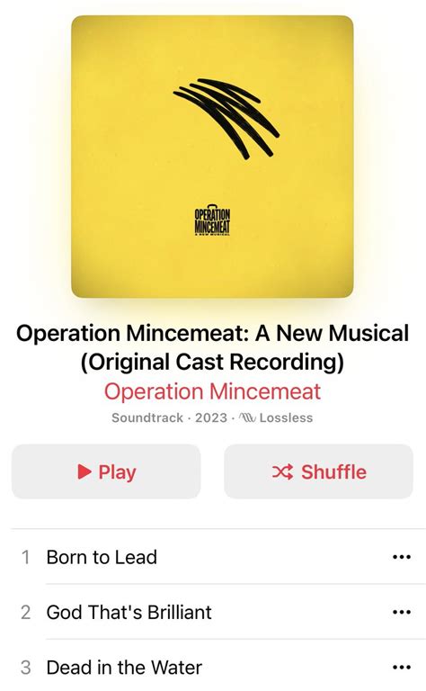 Operation Mincemeat On Twitter Look Our Shiny Soundtrack Is