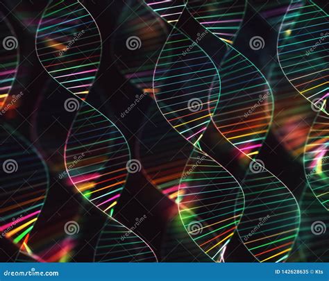 Dna Genetic Code Colorful Background Stock Illustration Illustration