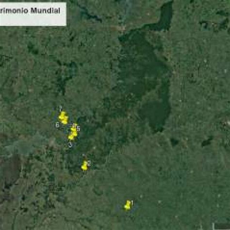 Mapa Con La Ubicaci N De Las Misiones Declaradas Por La Unesco San