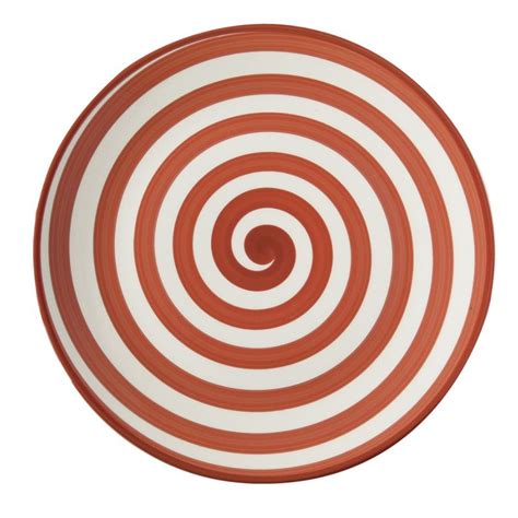 Assiette Plate En Ceramique Cm Terracotta Spirale Easy Life Venditio