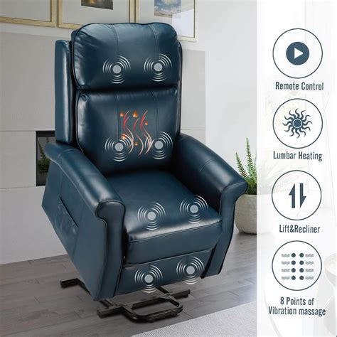 Electric Power Lift Recliner Chair Faux Leather Recliner