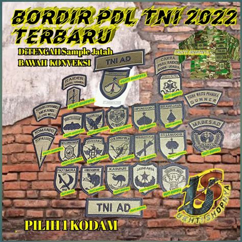 Jual PAPAN NAMA BORDIR KODAM TNI KASAD 2023 PANGKAT TERBARU NKRI MODEL