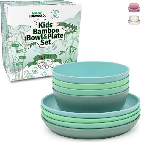 Grow Forward Biodegradable Bowls & Bamboo Plates, 8-Piece