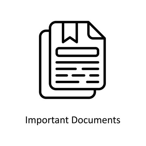 Important Documents Vector outline Icons. Simple stock illustration ...