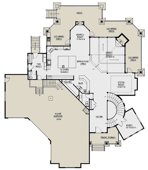 Two Story 5 Bedroom Luxury European Home With Two 4 Car Garages And A Balcony Floor Plan Artofit