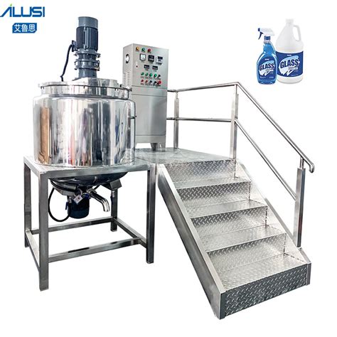 Industrial Chemical Cosmetic Liquid Mixer Detergent Heated Mixing