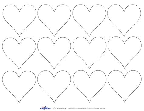 Printable Heart Cut Out 6 Heart Printable Heart Template Valentines