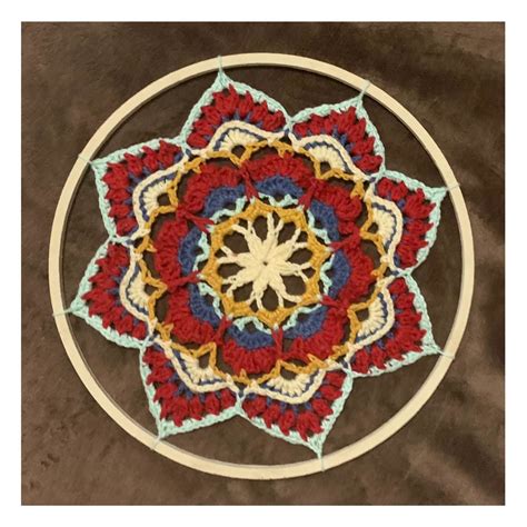 Mandala Acolher em Crochê 22cm Elo7 Produtos Especiais