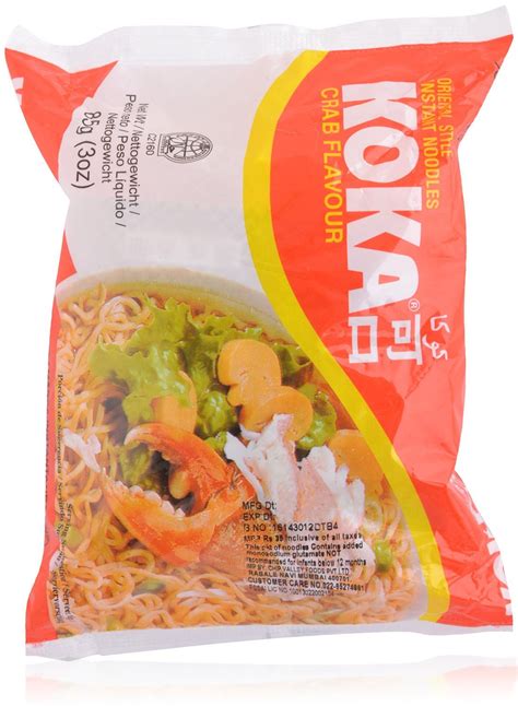 Koka Instant Noodles Crab Flavour 85g Pouch Grocery