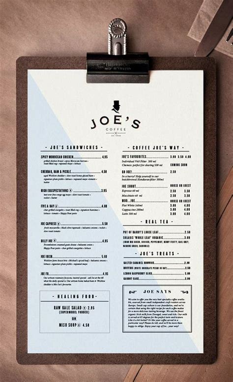 Creative Restaurant Menu Ideas