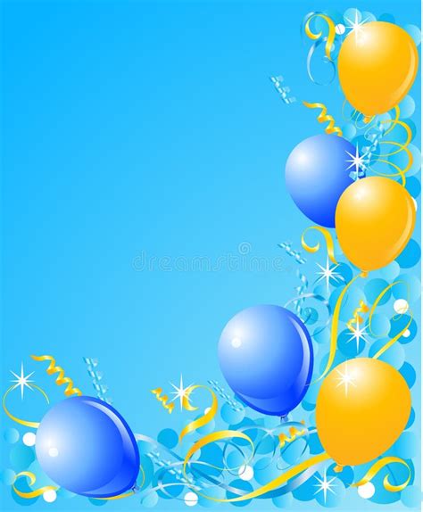 Balloons On A Blue Background Stock Vector - Image: 10407129