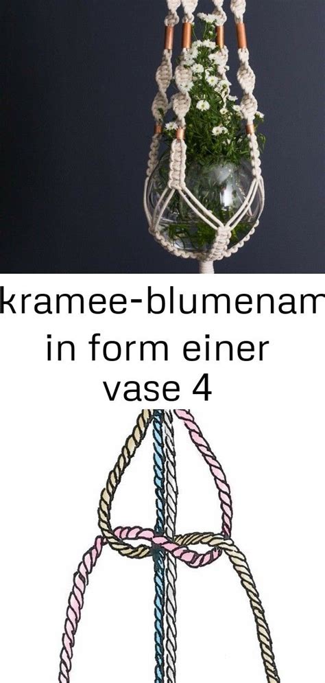 Makramee Blumenampel In Form Einer Vase Macrame Plant Hanger