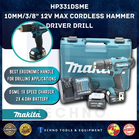 Ready Stock Makita Hp Dsme Vmax Cordless Hammer Driver Drill Mm