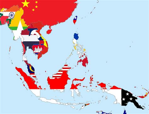 Flag Map of Southeast Asia by AlexkiszlReturns on DeviantArt