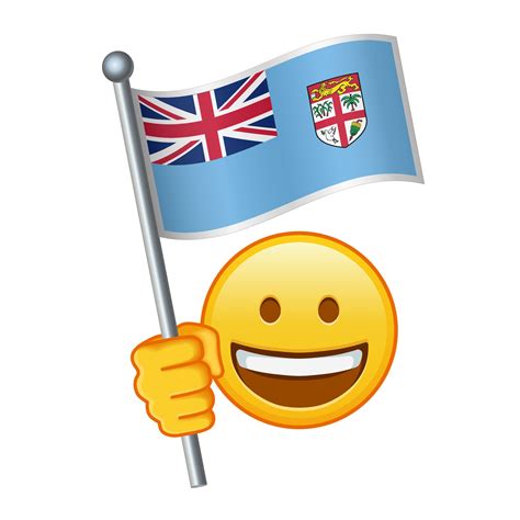 Emoji with Fiji flag Large size of yellow emoji smile 42151360 Vector ...