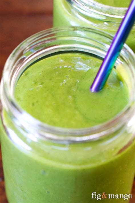 Banana Kiwi Spinach Smoothie Packed With Goodness Fig And Mango