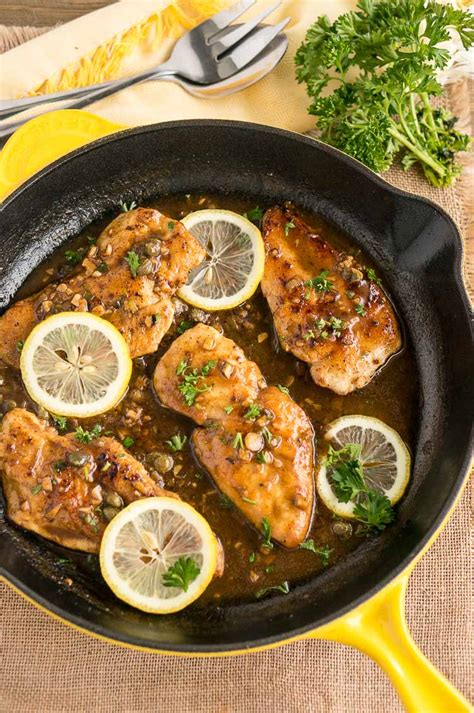 Chicken Piccata Recipe With Light Lemon Garlic Sauce Quick Easy