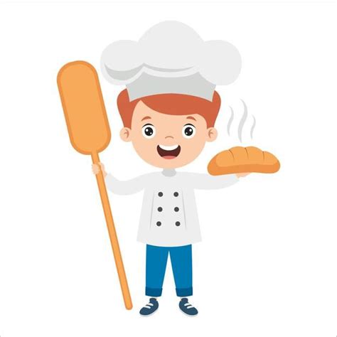 Cartoon Drawing of a Baker | Premium Vector