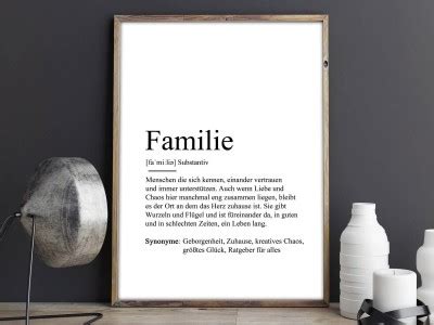 Poster Familie Definition Geschenk Hochzeit Schwangerschaft