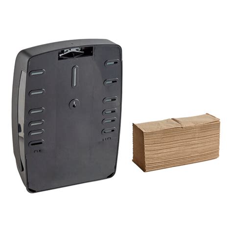 Lavex Translucent Black C Fold Multifold Paper Towel Dispenser