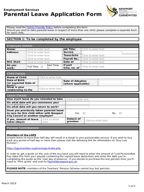 Hr Parental Leave Application Doc Template Pdffiller