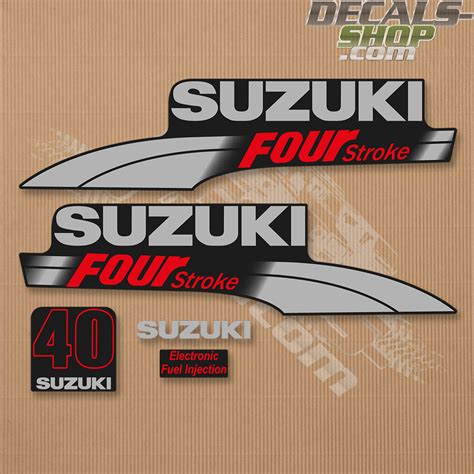 Suzuki DF40 40hp Four Stroke 2003 2009 Outboard Decal Kit