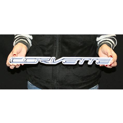 C7 Corvette Script Emblem Steel Sign Corvette Store Online