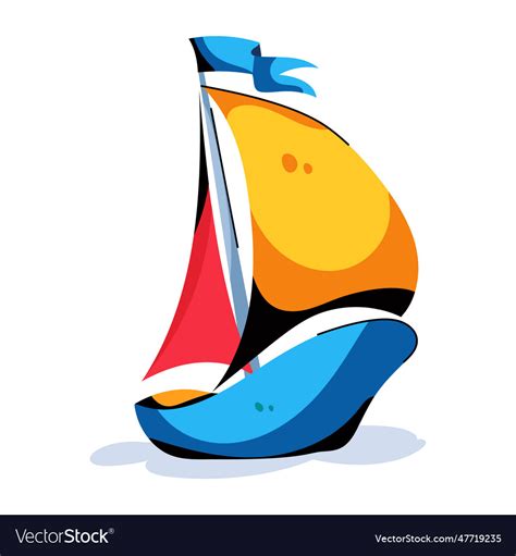 Sailing yacht Royalty Free Vector Image - VectorStock