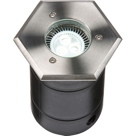 Knightsbridge Whguled 230v Ip67 Hexagon Stainless Steel Walkover Driveover Light