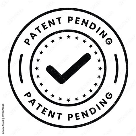 Patented Stamp Vector Patent Pending Badge Seal Logo Label Emblem